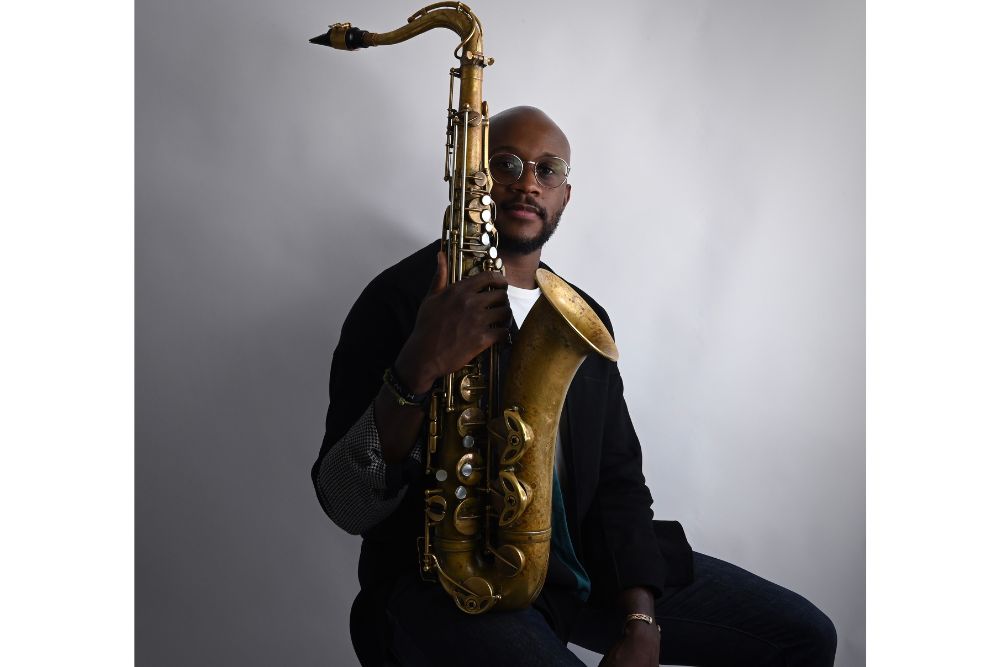 Greg Groover with a saxophone